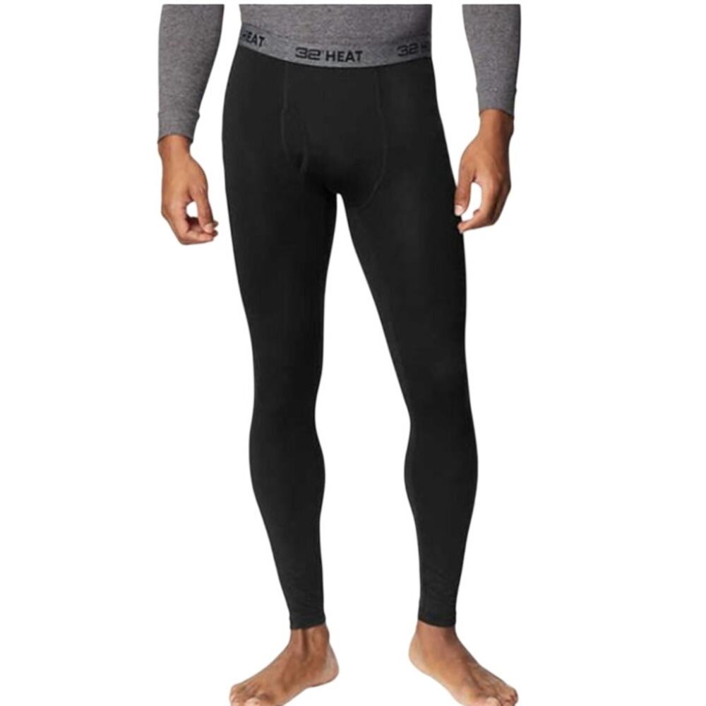 32 Degrees Heat Lightweight Thermal Legging Pant Mens Black Layering Size Small